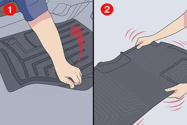cleaning floor mats