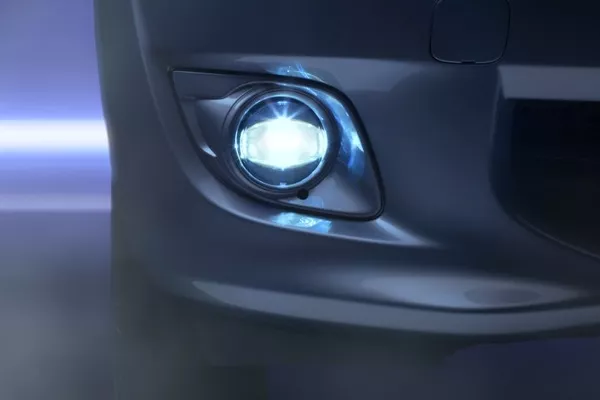 Fog lights are situated near the headlights Fog lights