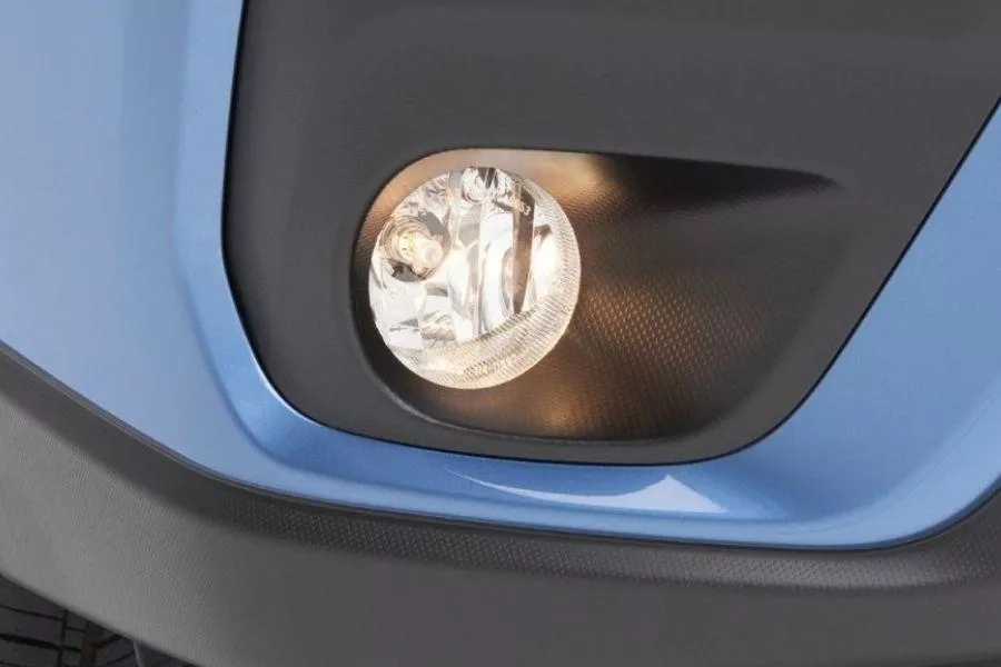 A picture of a car's fog lamps