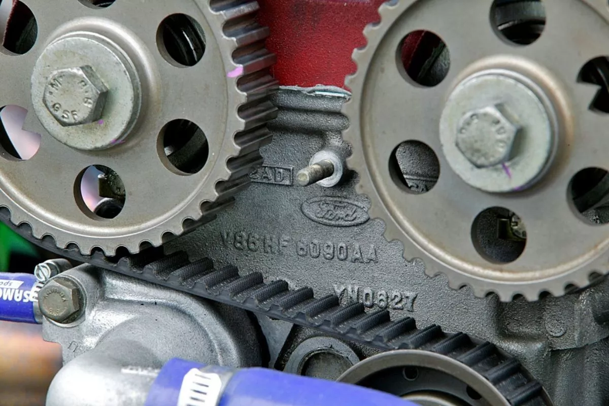 A picture showing a timing belt
