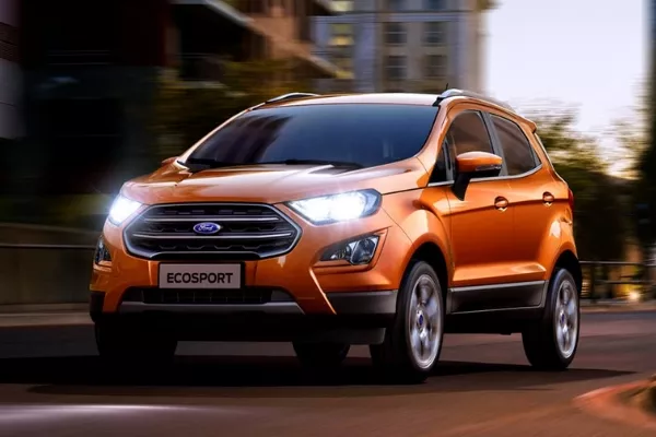 An orange EcoSport