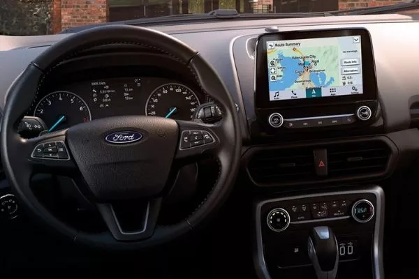 A picture of the interior of the Ford EcoSport