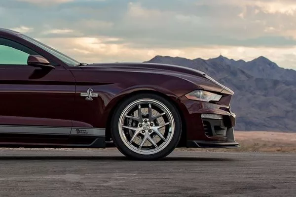 A picture of the Wheels of the Super Snake Mustang.