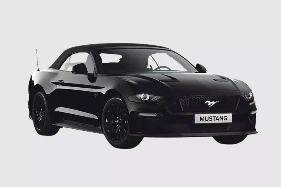 Ford Mustang in Shadow Black body color
