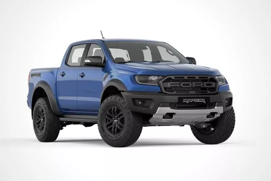 Ford Ranger Raptor color in Performance Blue