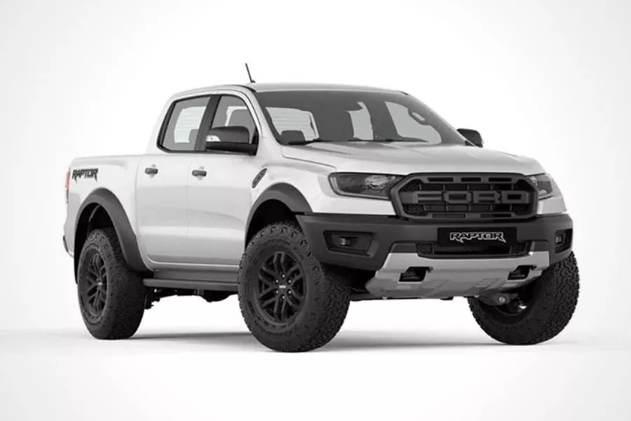 Ford Ranger Raptor color in Arctic White
