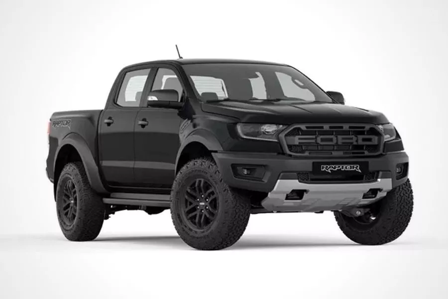 Ford Ranger Raptor color in Absolute Black