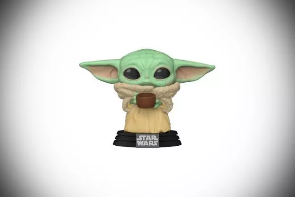 A picture of baby Yoda Funko Pop