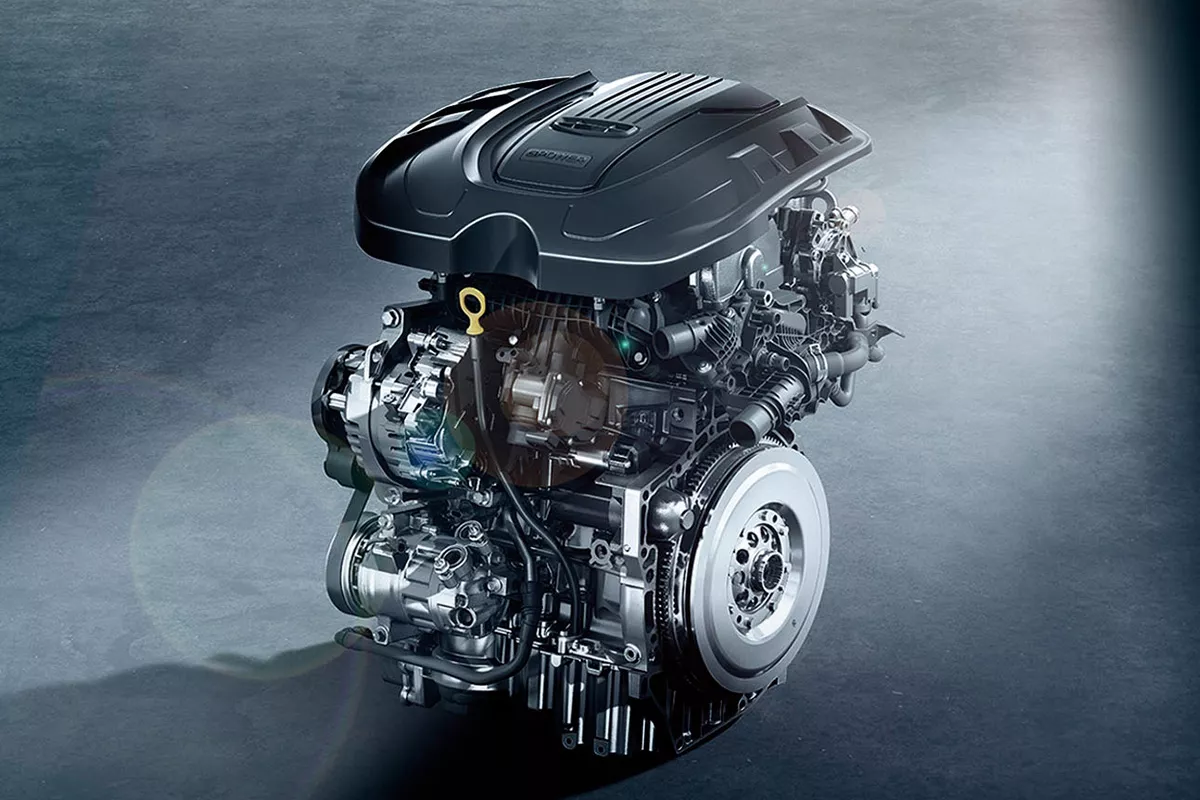 This engine's full name is the 3G15TDB G-Power 1.5-liter Inline-3 with dual VVT A picture of the Okavango's engine
