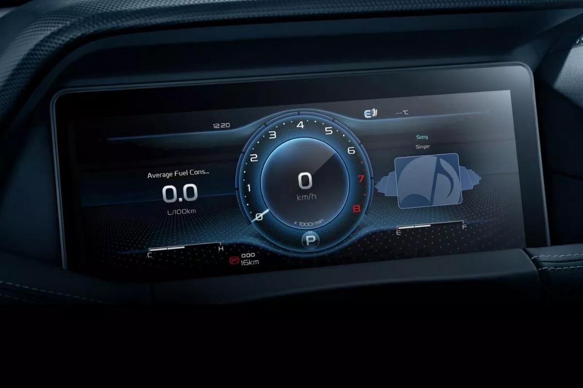 The new 12.3-inch instrument panel available on the Okavango Urban Plus A picture of the Urban Plus' 12.3-inch instrument panel
