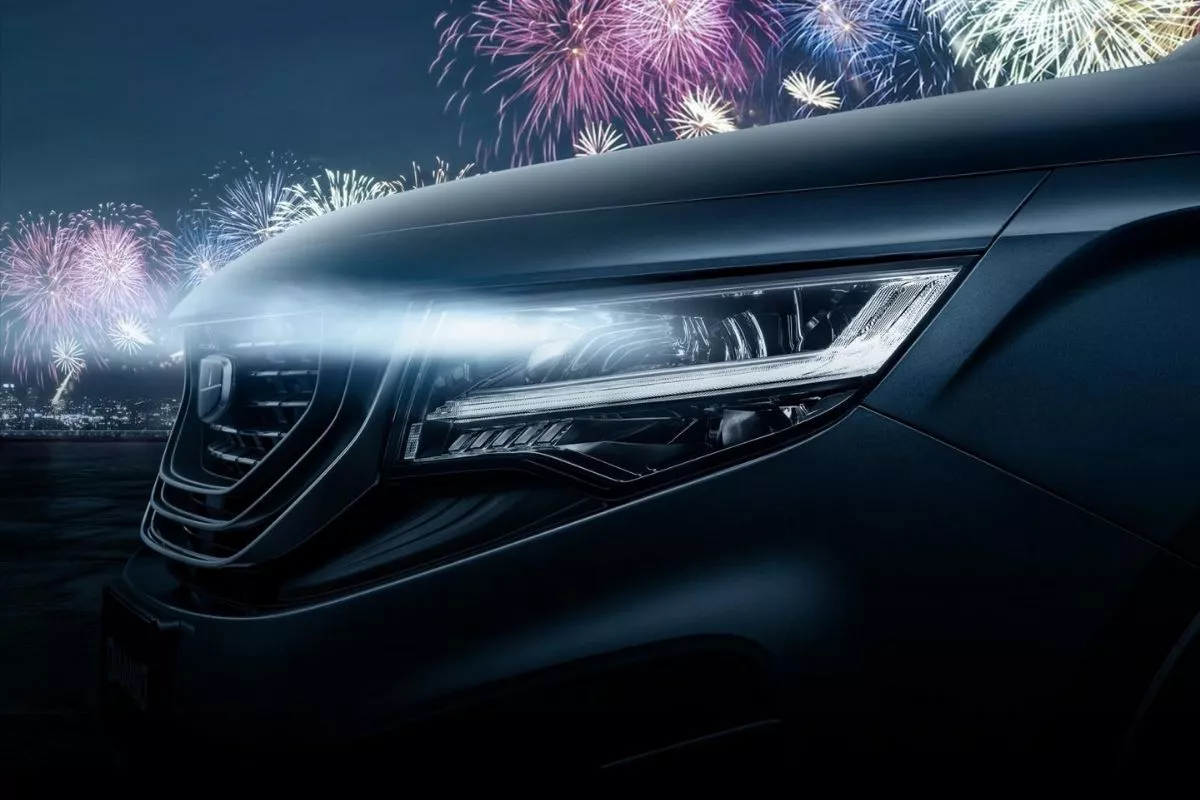 ADB Matrix LED headlamps on the new Okavango Uban Plus variant A picture of the Okavango Uban Plus' new headlights