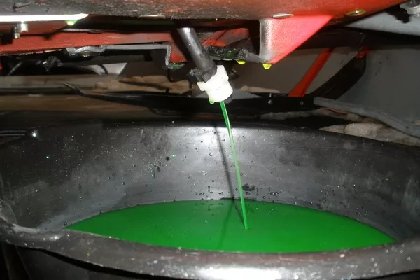 Draining the coolant