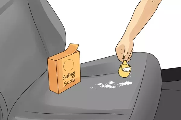 Use baking soda to clean car seat