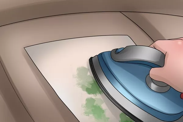 man ironing the car seat