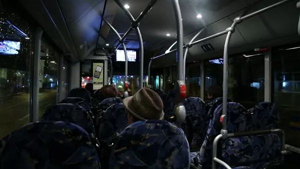 Taking a bus at night