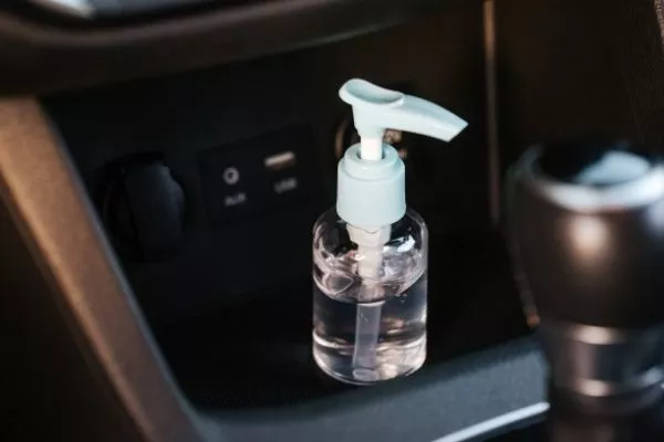 A picture of a bottle of hand sanitizer.