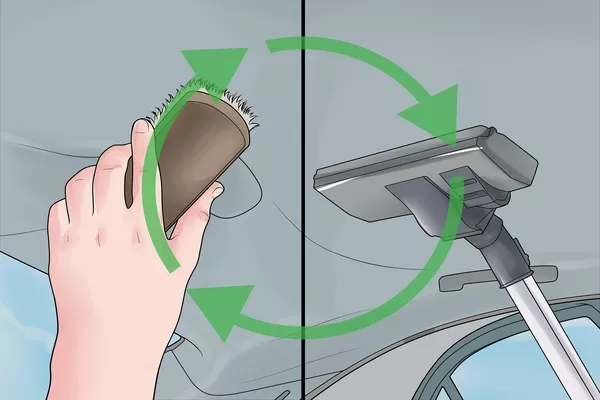 A brush and a vacuum cleaner