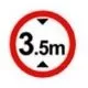 No entry for vehicles with 3.5 meters in height