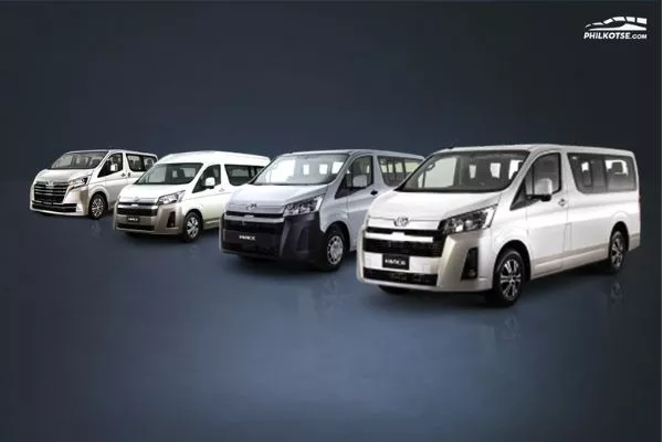 A picture of the TMP Hiace variant lineup