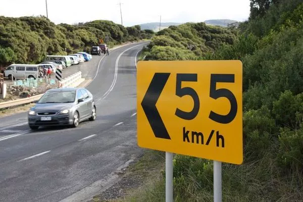 Don’t ignore the speed limits and road cautions placed on the road. Road with road sign