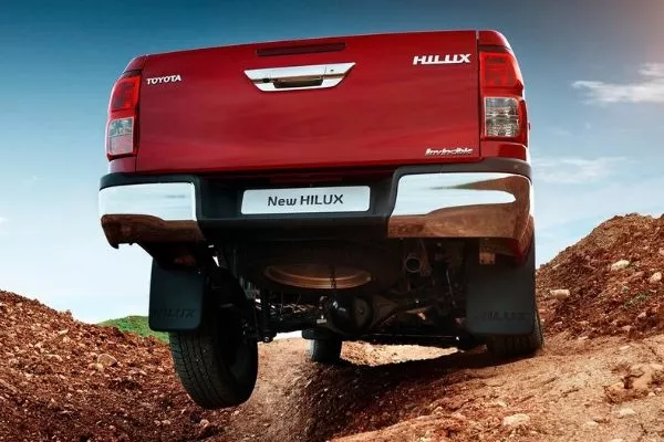 A picture of a Hilux going off roading