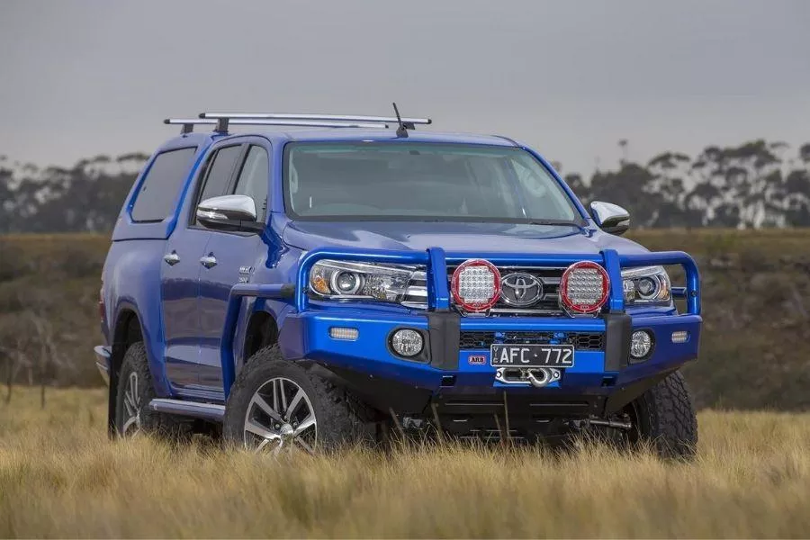 A picture of a Hilux with ARB accessories