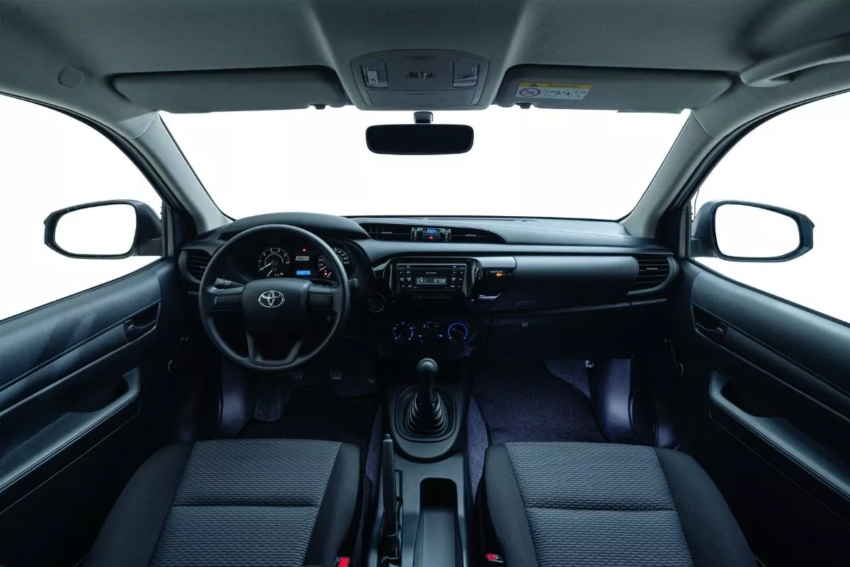 A picture of the Hilux J's interior