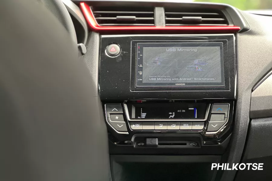 The Brio RS' touchscreen infotainment system