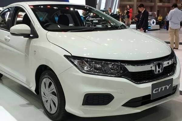 The Honda City is now in its seventh generation A white City