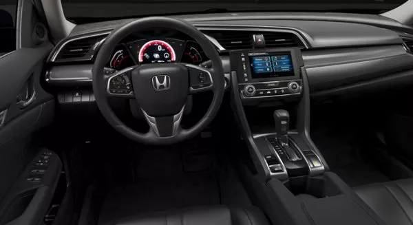 Civic RS driving space, steering wheel