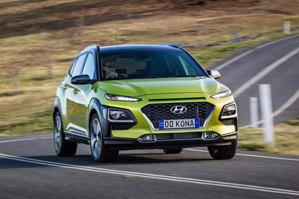Hyundai Kona on road