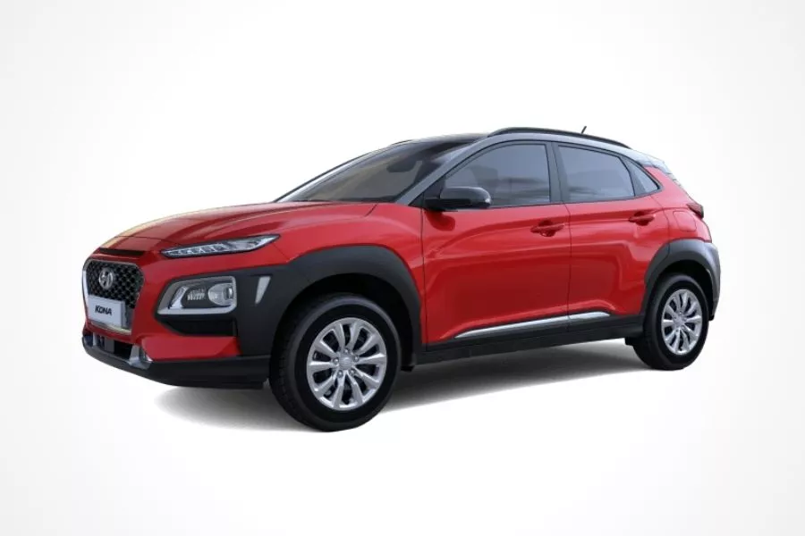 Hyundai Kona Red Hyundai Kona in Red color