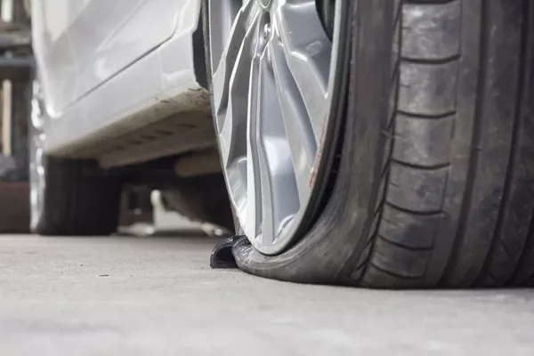 car tire puncture