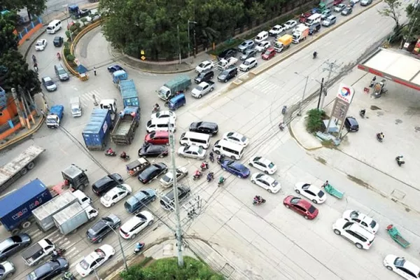 A lot of vehicles on the road