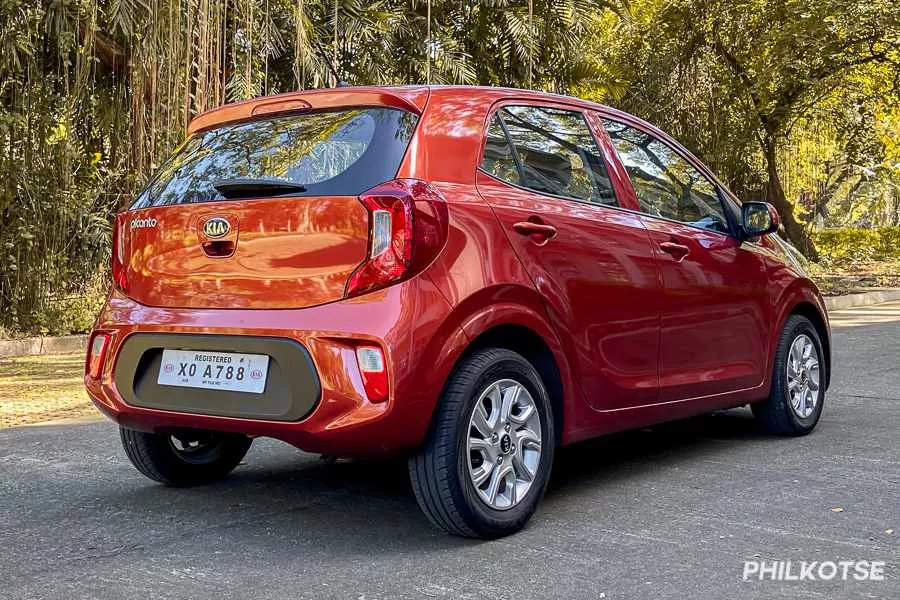 A picture of the Kia Picanto's rear end