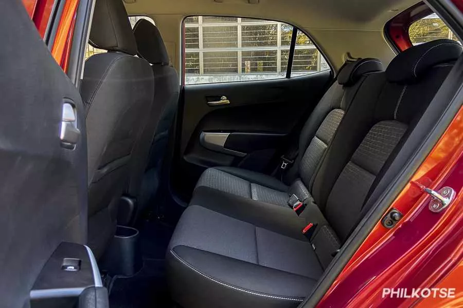 A picture of the Picanto's rear seats