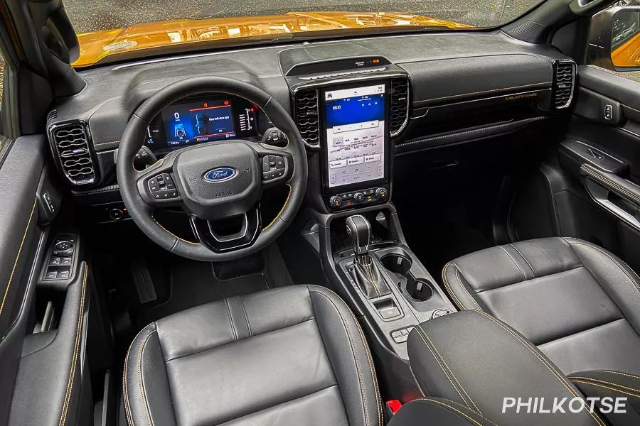 The 2023 Ford Ranger's interior (Wildtrak shown) The 2023 Ford Ranger's interior (Wildtrak shown)