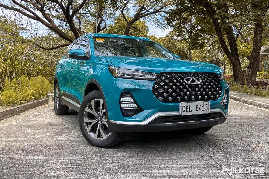 A picture of the Chery Tiggo 7 Pro in a wooded area