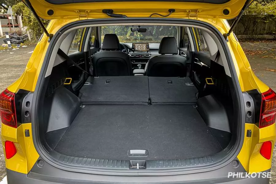 A picture of the trunk of the Kia Seltos