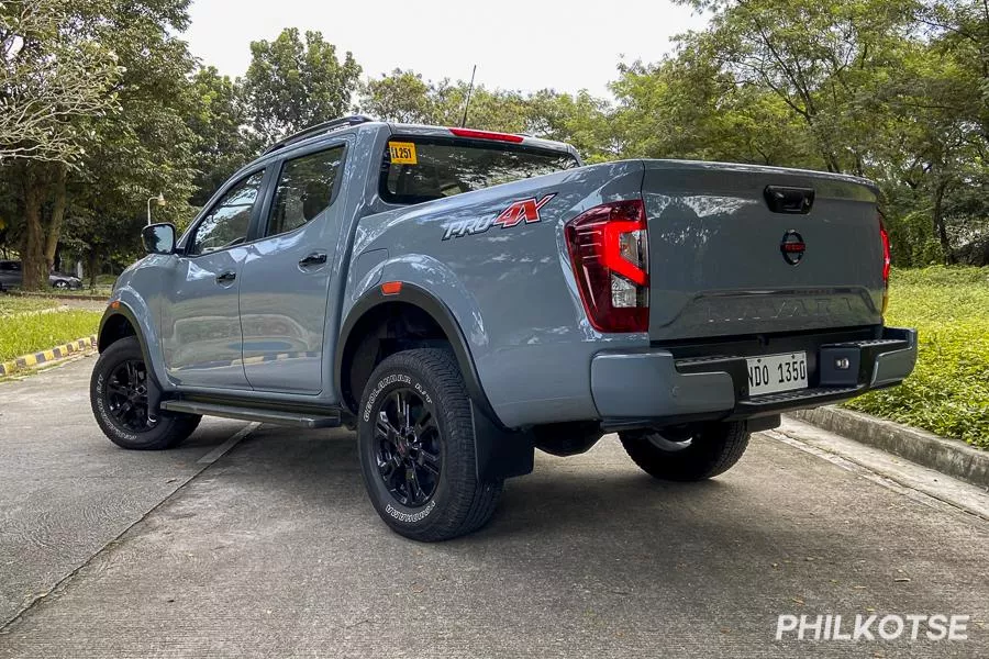It demands attention on the road Nissan Navara rear view