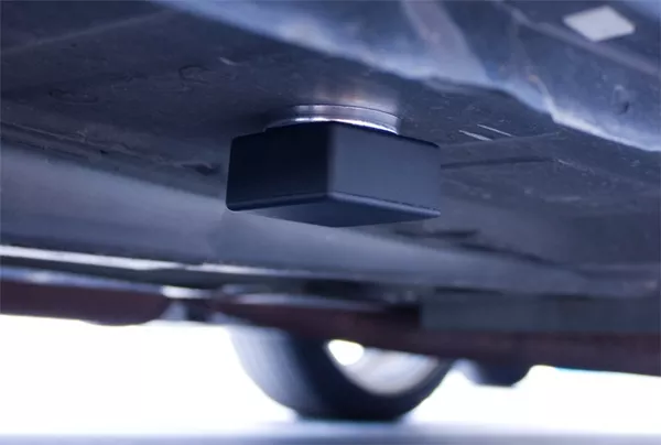 Look under the vehicle as well as the wheel wells car GPS location