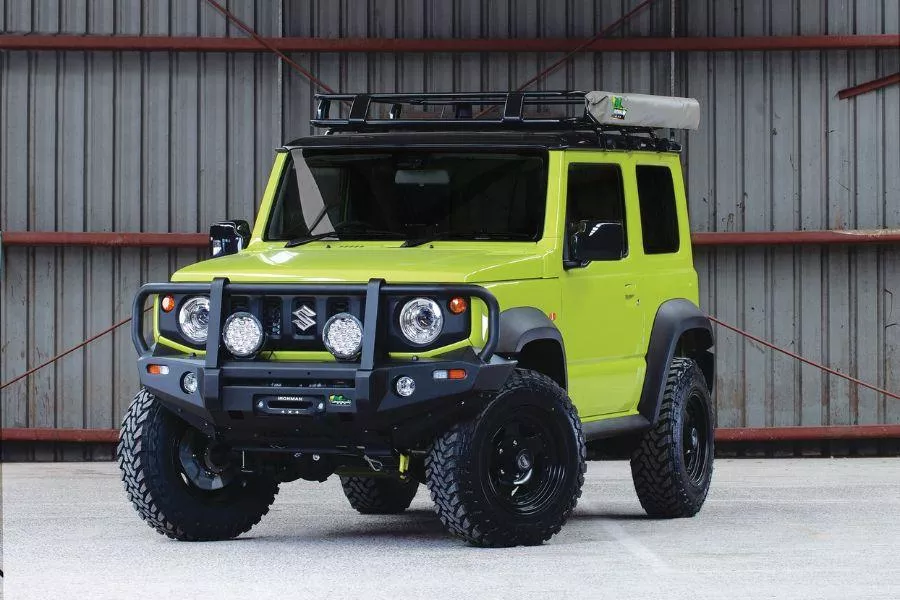 A picture of a the Jimny off-road build by ironman 4x4