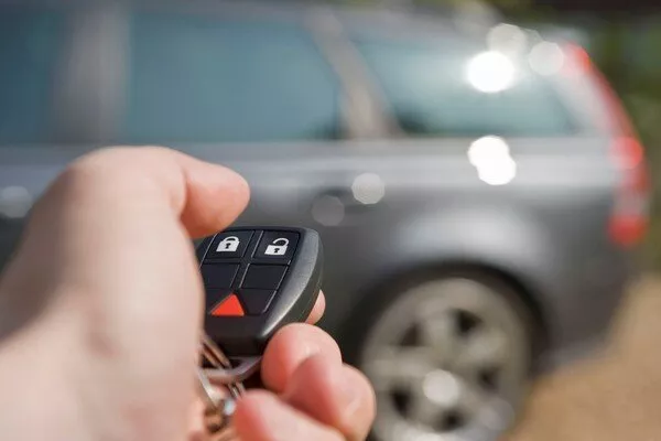 Using a key fob on a car