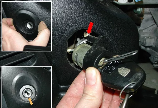Replace car key barrel