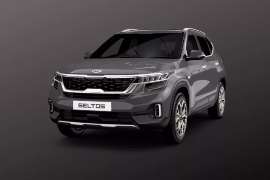 Kia Seltos in Gravity Grey color