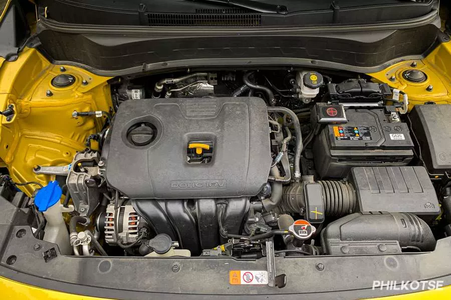A picture of the Kia Seltos' 2.0-liter engine