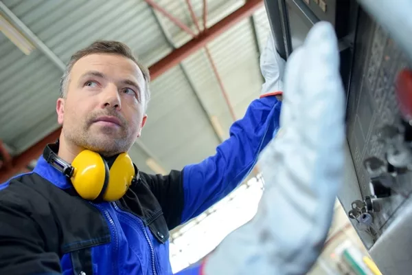 man is listening to car noise