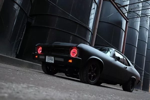 led headlamps on old muscle car