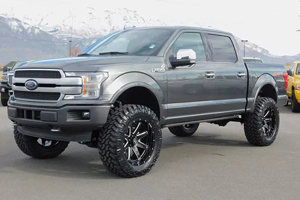 A picture of an F-150 with a lift kit