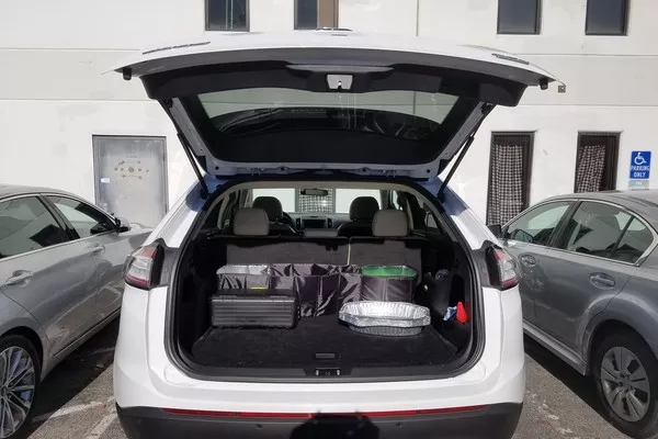 car with open trunk